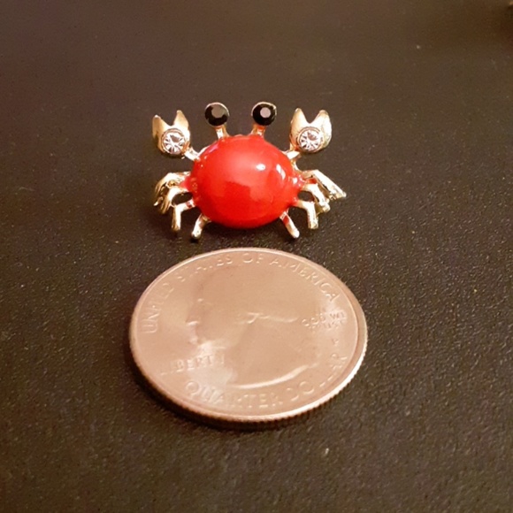 😍 Jeweled Crab Earrings- red - Picture 3 of 6